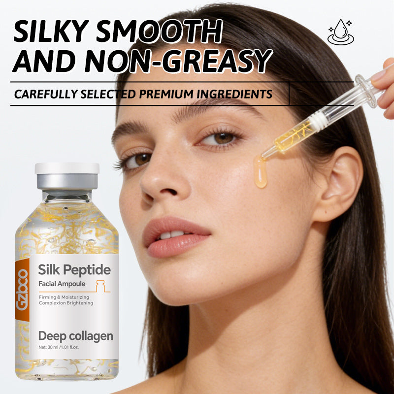 Sérum de Péptidos de Seda Dorada OEM Esencia Facial de Hilo de Oro de Lujo