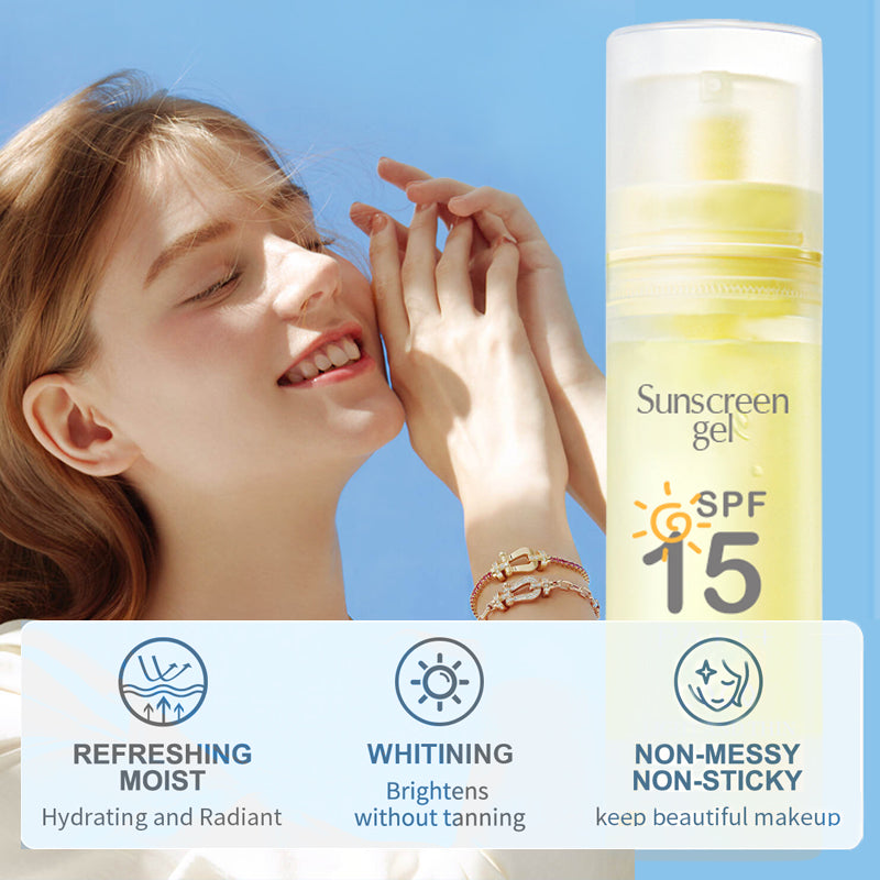 Gel protector solar SPF15 Defensa multi-escenario Fabricación de marca privada