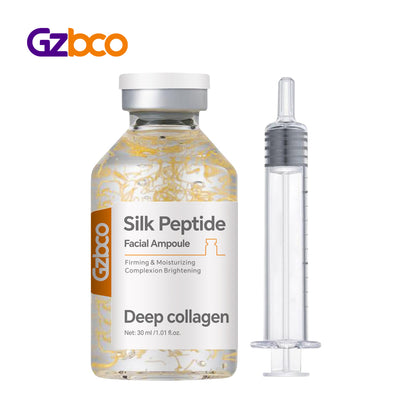 Sérum de Péptidos de Seda Dorada OEM Esencia Facial de Hilo de Oro de Lujo